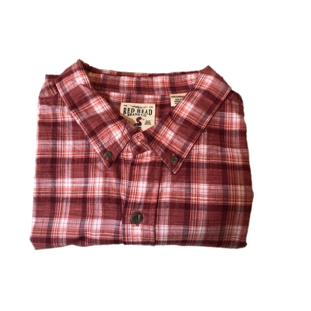 redhead dress shirts RedHead Wrinkle-Free Easy-Care Button-Down Long-Sleeve Shirt for Men